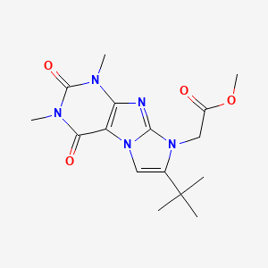 molecular formula C16H21N5O4 B2410692 Methyl 2-(7-tert-butyl-2,4-dimethyl-1,3-dioxopurino[7,8-a]imidazol-6-yl)acetate CAS No. 919012-90-1