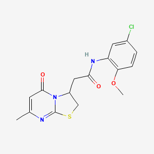 molecular formula C16H16ClN3O3S B2410696 N-(5-氯-2-甲氧基苯基)-2-(7-甲基-5-氧代-3,5-二氢-2H-噻唑并[3,2-a]嘧啶-3-基)乙酰胺 CAS No. 953227-35-5