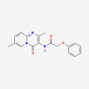 molecular formula C18H17N3O3 B2410698 N-(2,7-二甲基-4-氧代-4H-吡啶并[1,2-a]嘧啶-3-基)-2-苯氧基乙酰胺 CAS No. 941965-78-2