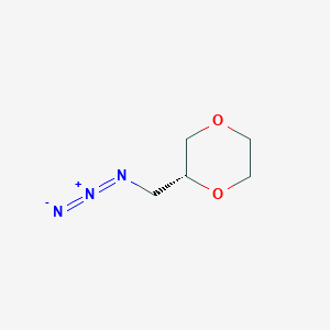 molecular formula C5H9N3O2 B2410704 (2R)-2-(azidomethyl)-1,4-dioxane CAS No. 1628174-74-2