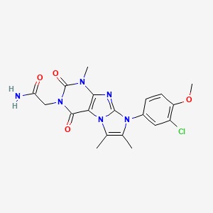 2-(8-(3-chloro-4-methoxyphenyl)-1,6,7-trimethyl-2,4-dioxo-1H-imidazo[2,1-f]purin-3(2H,4H,8H)-yl)acetamide