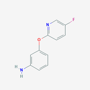 molecular formula C11H9FN2O B2410714 3-(5-氟吡啶-2-氧基)苯胺 CAS No. 1251347-30-4