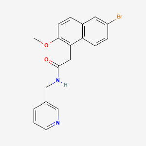 2-(6-bromo-2-methoxynaphthalen-1-yl)-N-(pyridin-3-ylmethyl)acetamide