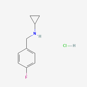 molecular formula C10H13ClFN B2410731 N-(4-Fluorobenzyl)cyclopropanamine hydrochloride CAS No. 473732-87-5; 625437-46-9