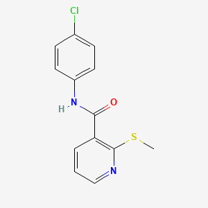 molecular formula C13H11ClN2OS B2410734 N-(4-chlorophenyl)-2-methylsulfanylpyridine-3-carboxamide CAS No. 141841-42-1