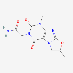 molecular formula C11H11N5O4 B2410735 2-(1,7-dimethyl-2,4-dioxo-1,2-dihydrooxazolo[2,3-f]purin-3(4H)-yl)acetamide CAS No. 899751-38-3