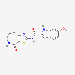 B2410744 6-methoxy-N-(4-oxo-5,6,7,8-tetrahydro-4H-thiazolo[5,4-c]azepin-2-yl)-1H-indole-2-carboxamide CAS No. 1797721-47-1