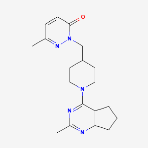 6-methyl-2-[(1-{2-methyl-5H,6H,7H-cyclopenta[d]pyrimidin-4-yl}piperidin-4-yl)methyl]-2,3-dihydropyridazin-3-one