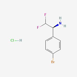 molecular formula C8H9BrClF2N B2410748 (S)-1-(4-Bromophenyl)-2,2-difluoroethanamine hydrochloride CAS No. 2225126-90-7