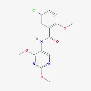 molecular formula C14H14ClN3O4 B2410749 5-chloro-N-(2,4-dimethoxypyrimidin-5-yl)-2-methoxybenzamide CAS No. 1448135-12-3