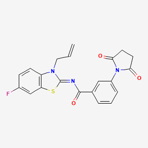 (Z)-N-(3-allyl-6-fluorobenzo[d]thiazol-2(3H)-ylidene)-3-(2,5-dioxopyrrolidin-1-yl)benzamide