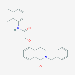 molecular formula C27H28N2O3 B2410758 N-(2,3-dimethylphenyl)-2-((2-(2-methylbenzyl)-1-oxo-1,2,3,4-tetrahydroisoquinolin-5-yl)oxy)acetamide CAS No. 850908-70-2