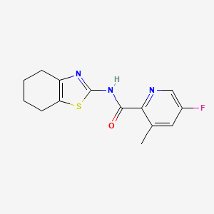 molecular formula C14H14FN3OS B2410760 5-fluoro-3-methyl-N-(4,5,6,7-tetrahydro-1,3-benzothiazol-2-yl)pyridine-2-carboxamide CAS No. 2415600-60-9