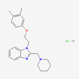 1-(2-(3,4-dimethylphenoxy)ethyl)-2-(piperidin-1-ylmethyl)-1H-benzo[d]imidazole hydrochloride
