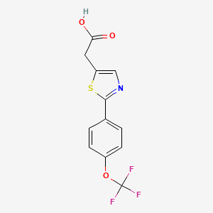 molecular formula C12H8F3NO3S B2410765 2-(2-(4-(Trifluoromethoxy)phenyl)thiazol-5-yl)acetic acid CAS No. 1010918-95-2