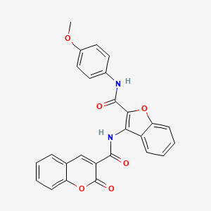 N-(2-((4-methoxyphenyl)carbamoyl)benzofuran-3-yl)-2-oxo-2H-chromene-3-carboxamide