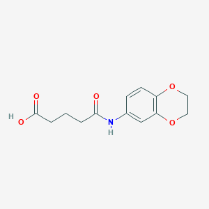 molecular formula C13H15NO5 B2410776 5-(2,3-Dihydro-1,4-benzodioxin-6-ylamino)-5-oxopentanoic acid CAS No. 329043-16-5