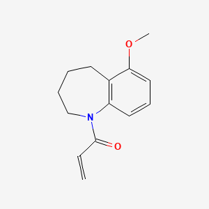 molecular formula C14H17NO2 B2410779 1-(6-Methoxy-2,3,4,5-tetrahydro-1-benzazepin-1-yl)prop-2-en-1-one CAS No. 2196443-96-4