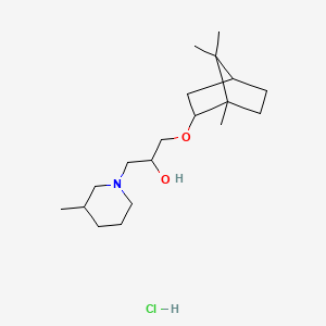 1-(3-methylpiperidin-1-yl)-3-(((1S,4R)-1,7,7-trimethylbicyclo[2.2.1]heptan-2-yl)oxy)propan-2-ol hydrochloride