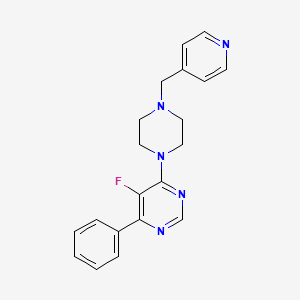 molecular formula C20H20FN5 B2410785 5-Fluoro-4-phenyl-6-[4-(pyridin-4-ylmethyl)piperazin-1-yl]pyrimidine CAS No. 2379984-73-1