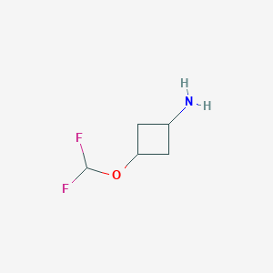 molecular formula C5H9F2NO B2410793 3-(difluoromethoxy)cyclobutan-1-amine, Mixture of diastereomers CAS No. 1601897-85-1