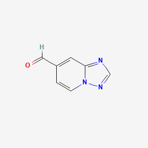 molecular formula C7H5N3O B2410819 [1,2,4]三唑并[1,5-a]吡啶-7-甲醛 CAS No. 1268521-09-0