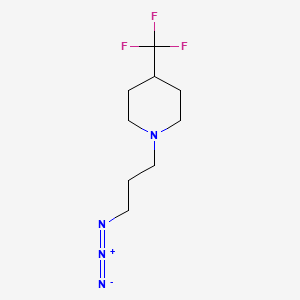 molecular formula C9H15F3N4 B2410824 1-(3-Azidopropyl)-4-(trifluoromethyl)piperidine CAS No. 1423025-67-5