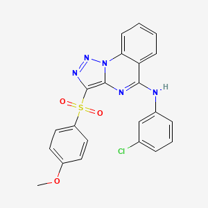 N-(3-chlorophenyl)-3-[(4-methoxyphenyl)sulfonyl][1,2,3]triazolo[1,5-a]quinazolin-5-amine