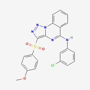 molecular formula C22H16ClN5O3S B2410836 N-(3-氯苯基)-3-[(4-甲氧苯基)磺酰基][1,2,3]三唑并[1,5-a]喹唑啉-5-胺 CAS No. 866896-83-5