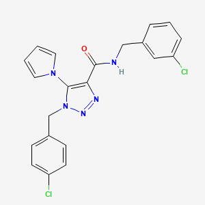 N~4~-(3-chlorobenzyl)-1-(4-chlorobenzyl)-5-(1H-pyrrol-1-yl)-1H-1,2,3-triazole-4-carboxamide