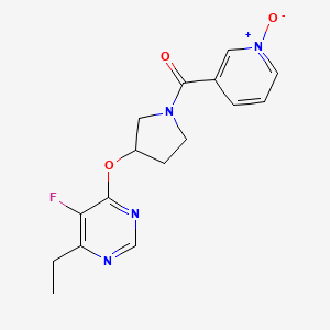 3-(3-((6-Ethyl-5-fluoropyrimidin-4-yl)oxy)pyrrolidine-1-carbonyl)pyridine 1-oxide