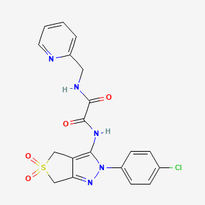 N1-(2-(4-chlorophenyl)-5,5-dioxido-4,6-dihydro-2H-thieno[3,4-c]pyrazol-3-yl)-N2-(pyridin-2-ylmethyl)oxalamide