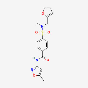 4-(N-(furan-2-ylmethyl)-N-methylsulfamoyl)-N-(5-methylisoxazol-3-yl)benzamide