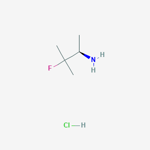 molecular formula C5H13ClFN B2410851 (R)-2-氟-1,2-二甲基-丙胺盐酸盐 CAS No. 1400877-45-3