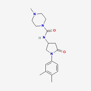 N-(1-(3,4-dimethylphenyl)-5-oxopyrrolidin-3-yl)-4-methylpiperazine-1-carboxamide