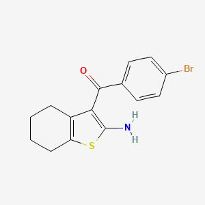 molecular formula C15H14BrNOS B2410858 3-(4-溴苯甲酰)-4,5,6,7-四氢-1-苯并噻吩-2-胺 CAS No. 247206-87-7