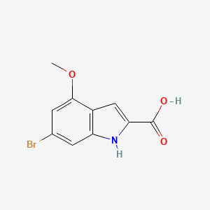 molecular formula C10H8BrNO3 B2410864 6-溴-4-甲氧基-1H-吲哚-2-羧酸 CAS No. 1784332-48-4
