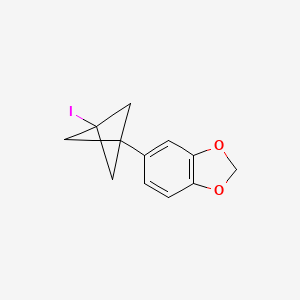 molecular formula C12H11IO2 B2410867 5-(3-Iodo-1-bicyclo[1.1.1]pentanyl)-1,3-benzodioxole CAS No. 2287280-96-8