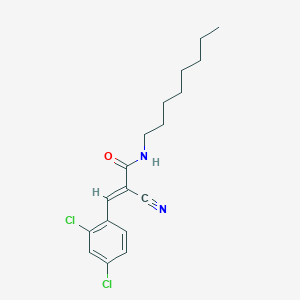 molecular formula C18H22Cl2N2O B2410871 (E)-2-cyano-3-(2,4-dichlorophenyl)-N-octylprop-2-enamide CAS No. 477973-00-5