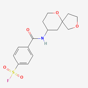 4-({2,6-Dioxaspiro[4.5]decan-9-yl}carbamoyl)benzene-1-sulfonyl fluoride
