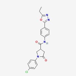 1-(4-chlorophenyl)-N-(4-(5-ethyl-1,3,4-oxadiazol-2-yl)phenyl)-5-oxopyrrolidine-3-carboxamide