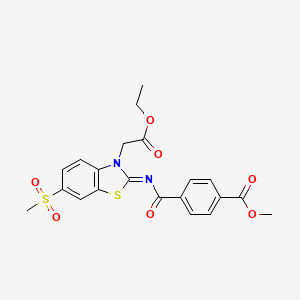 Methyl 4-[[3-(2-ethoxy-2-oxoethyl)-6-methylsulfonyl-1,3-benzothiazol-2-ylidene]carbamoyl]benzoate