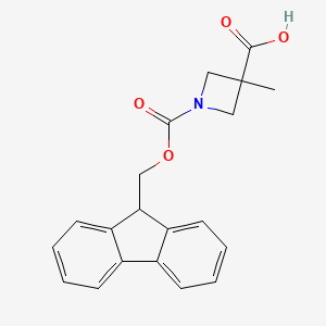 molecular formula C20H19NO4 B2410889 1-{[(9H-fluoren-9-yl)methoxy]carbonyl}-3-methylazetidine-3-carboxylic acid CAS No. 1935170-13-0