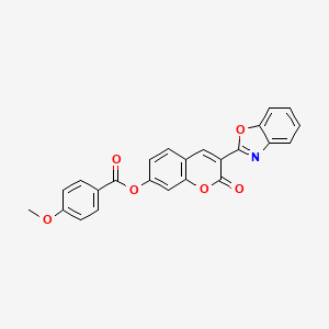 molecular formula C24H15NO6 B2410905 3-(苯并[d]恶唑-2-基)-2-氧代-2H-色烯-7-基 4-甲氧基苯甲酸酯 CAS No. 610759-80-3