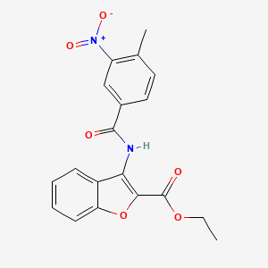 Ethyl 3-(4-methyl-3-nitrobenzamido)benzofuran-2-carboxylate