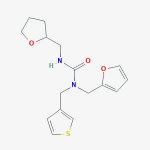 1-(Furan-2-ylmethyl)-3-((tetrahydrofuran-2-yl)methyl)-1-(thiophen-3-ylmethyl)urea