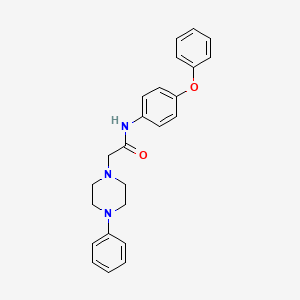 molecular formula C24H25N3O2 B2410916 N-(4-苯氧苯基)-2-(4-苯基哌嗪-1-基)乙酰胺 CAS No. 692773-82-3