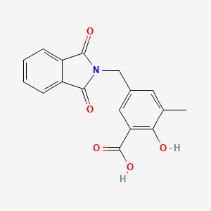molecular formula C17H13NO5 B2410922 5-[(1,3-dioxo-2,3-dihydro-1H-isoindol-2-yl)methyl]-2-hydroxy-3-methylbenzoic acid CAS No. 781626-90-2