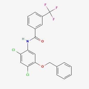N-(5-(Benzyloxy)-2,4-dichlorophenyl)-3-(trifluoromethyl)benzenecarboxamide