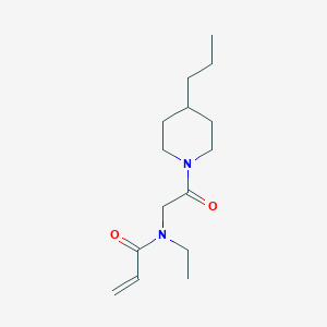 molecular formula C15H26N2O2 B2410940 N-Ethyl-N-[2-oxo-2-(4-propylpiperidin-1-yl)ethyl]prop-2-enamide CAS No. 2361863-54-7